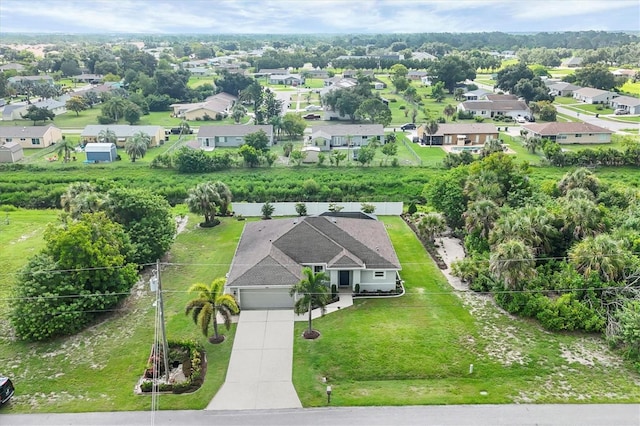 aerial view featuring a residential view