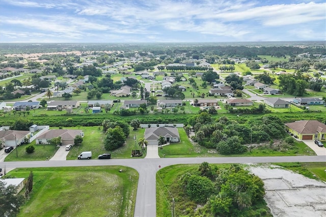 aerial view with a residential view