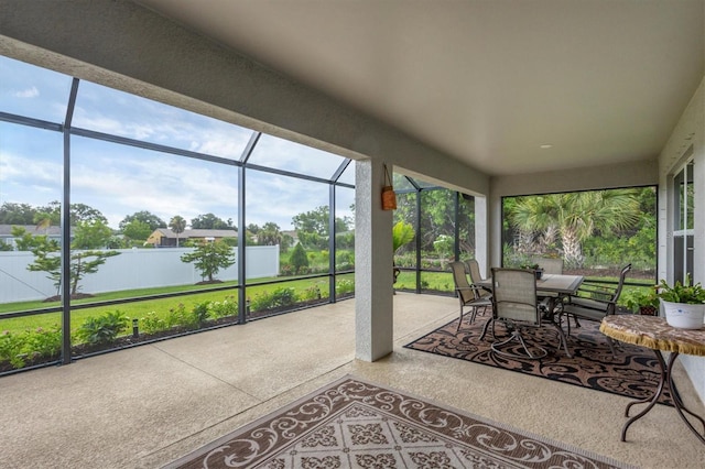 view of sunroom