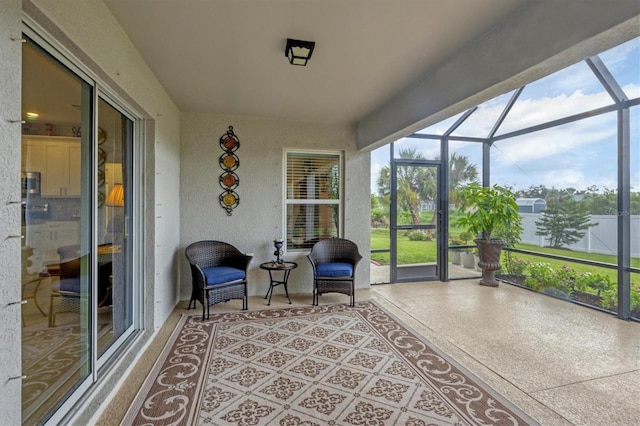 view of sunroom