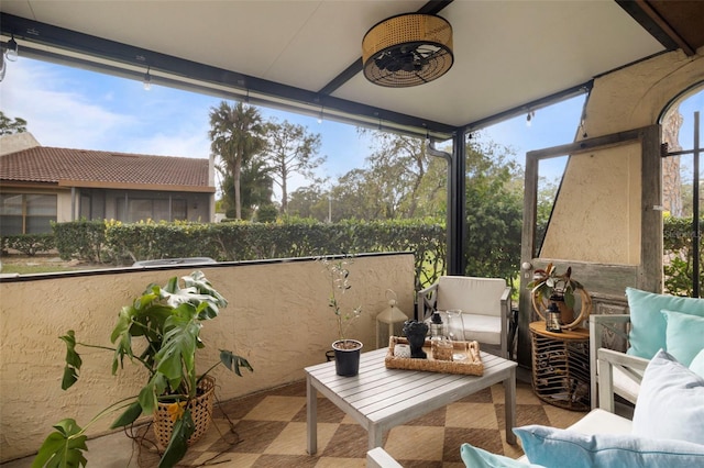 view of sunroom