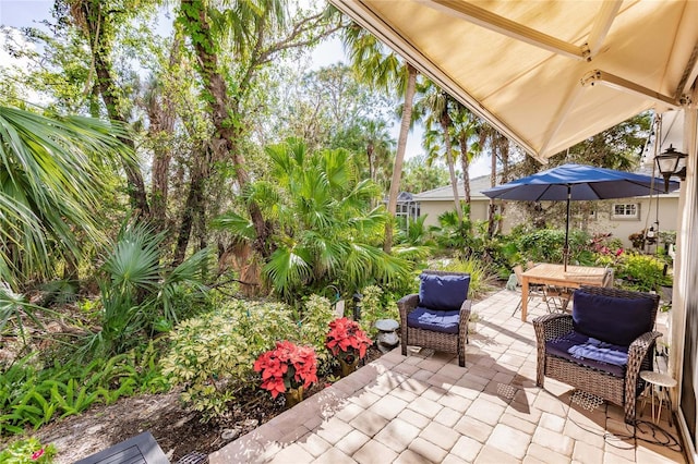 view of patio / terrace featuring outdoor dining space