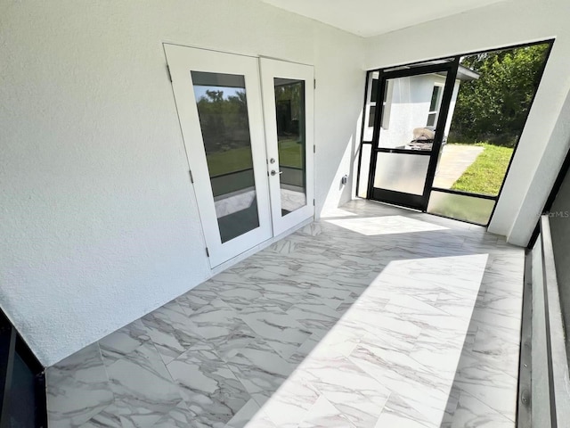 sunroom with french doors