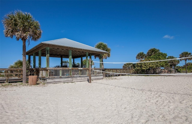 view of home's community with volleyball court