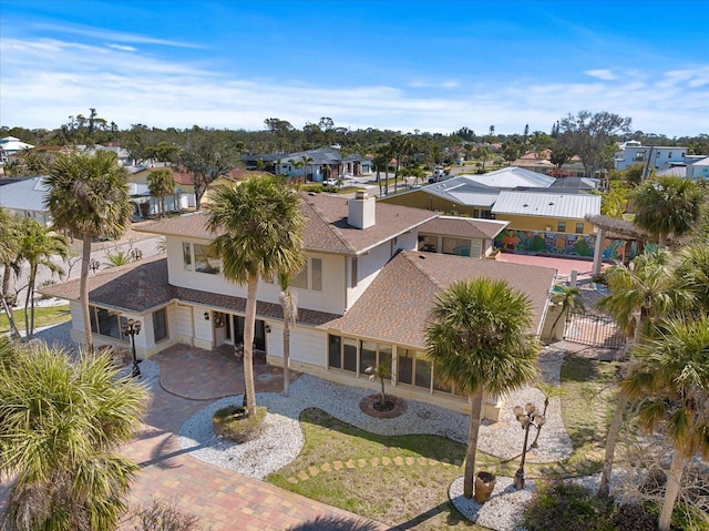 drone / aerial view featuring a residential view