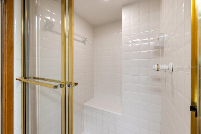 full bathroom with a shower stall