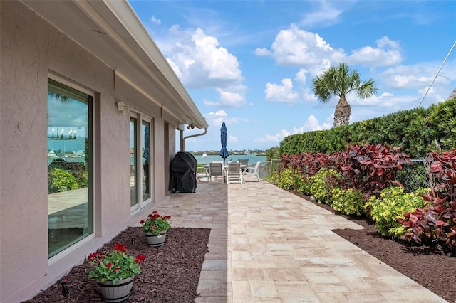 view of patio / terrace with outdoor dining area and grilling area