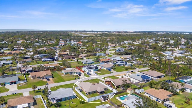 drone / aerial view featuring a residential view