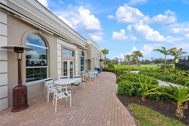 view of patio featuring french doors