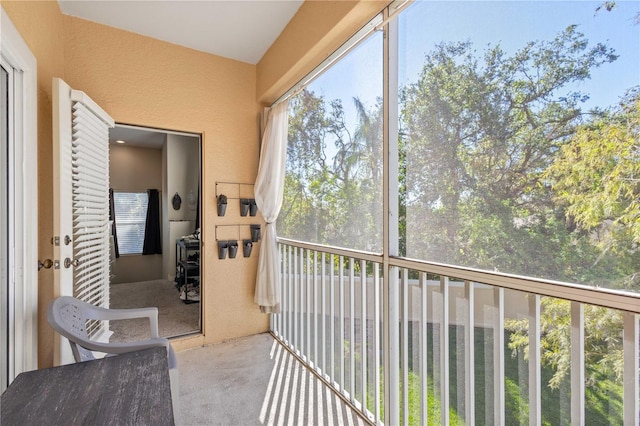view of sunroom
