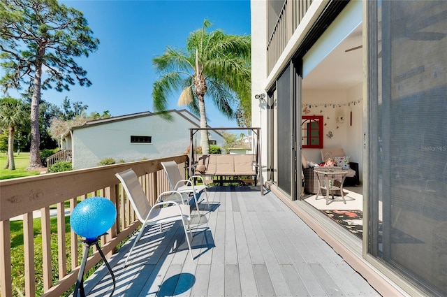 view of wooden deck