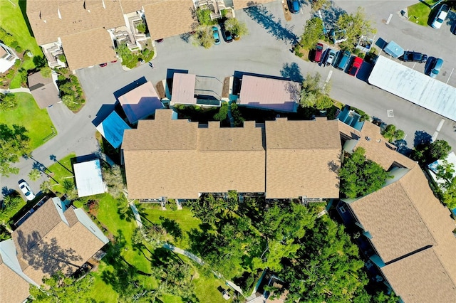 aerial view with a residential view