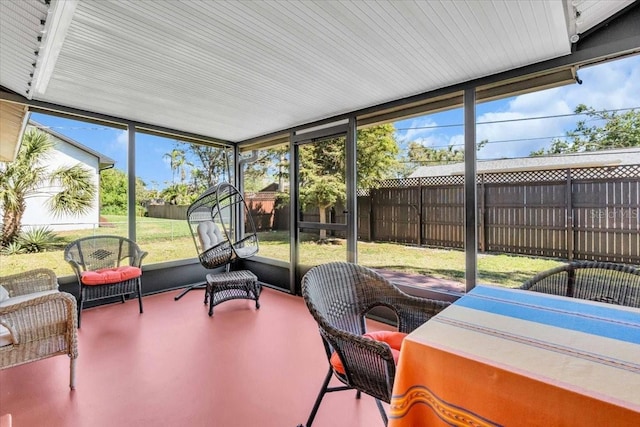 view of sunroom