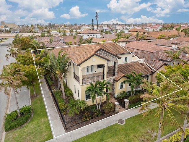 bird's eye view featuring a residential view