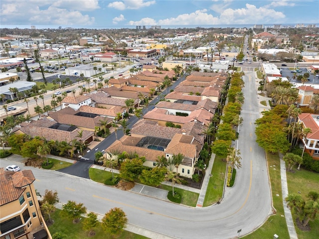 aerial view with a residential view