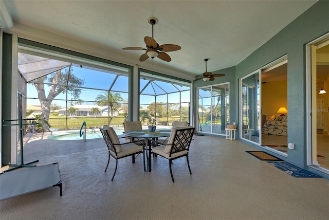 view of sunroom / solarium