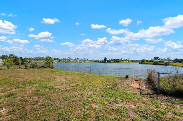 water view with fence