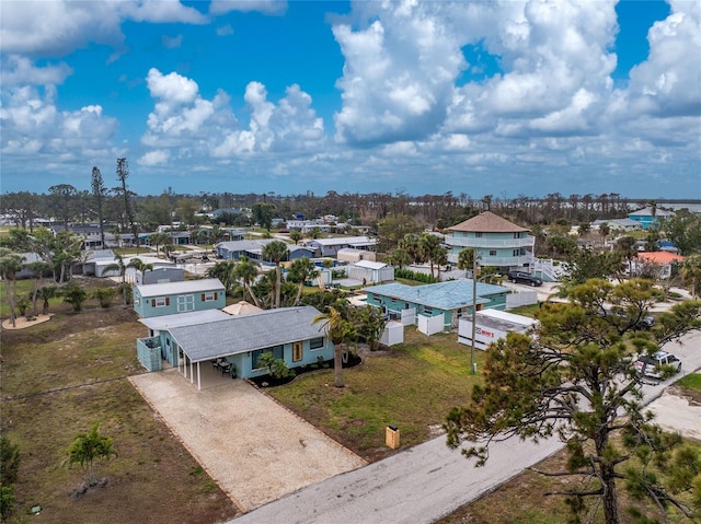 aerial view featuring a residential view