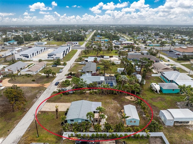 bird's eye view with a residential view