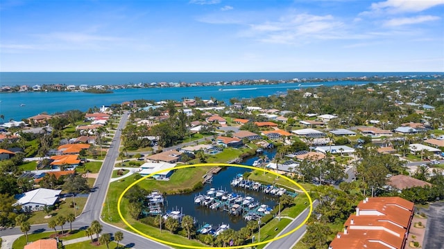 201 Cavallini Dr, Nokomis, FL 34275 - bird's eye view featuring a residential view and a water view