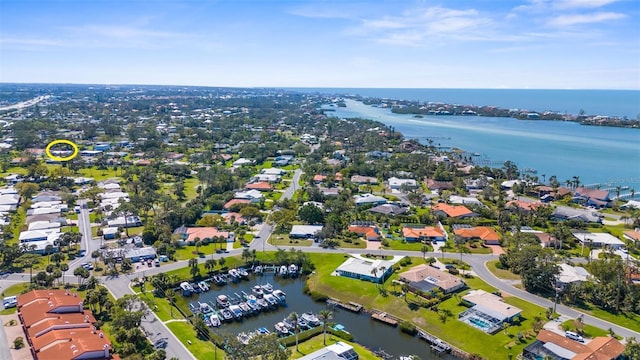 201 Cavallini Dr, Nokomis, FL 34275 - birds eye view of property featuring a water view and a residential view