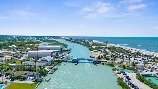 201 Cavallini Dr, Nokomis, FL 34275 - drone / aerial view with a water view