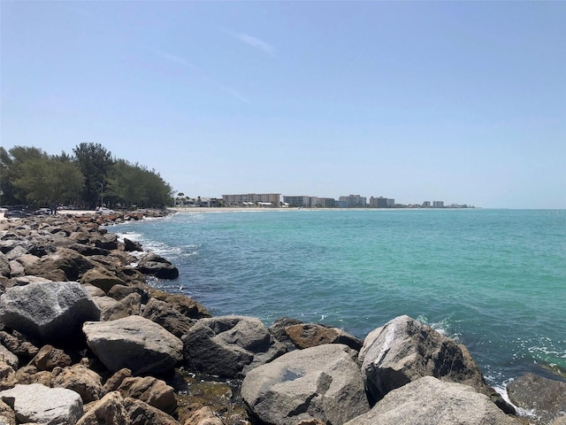 property view of water featuring a city view