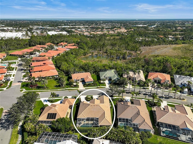 bird's eye view featuring a residential view