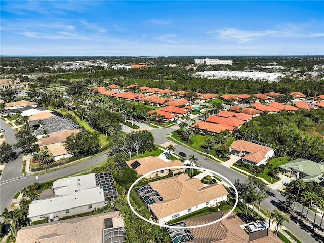 bird's eye view featuring a residential view