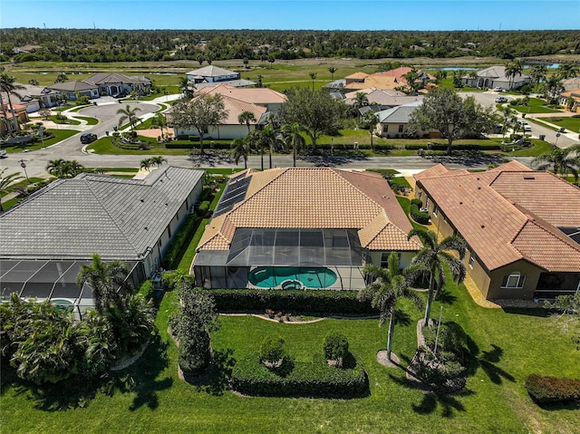 drone / aerial view featuring a residential view