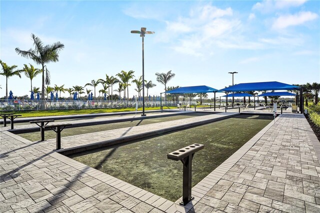 dock area with fence