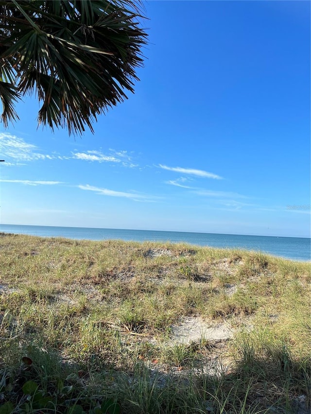 view of water feature featuring a beach view