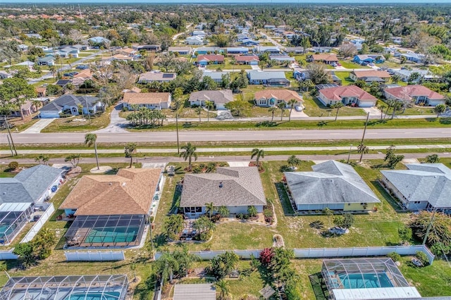 aerial view featuring a residential view