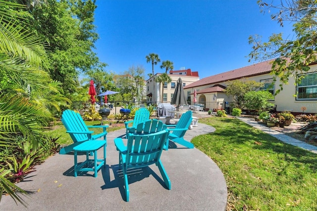 view of patio / terrace featuring fence