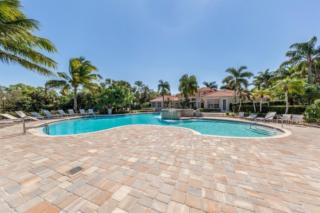 pool featuring a patio