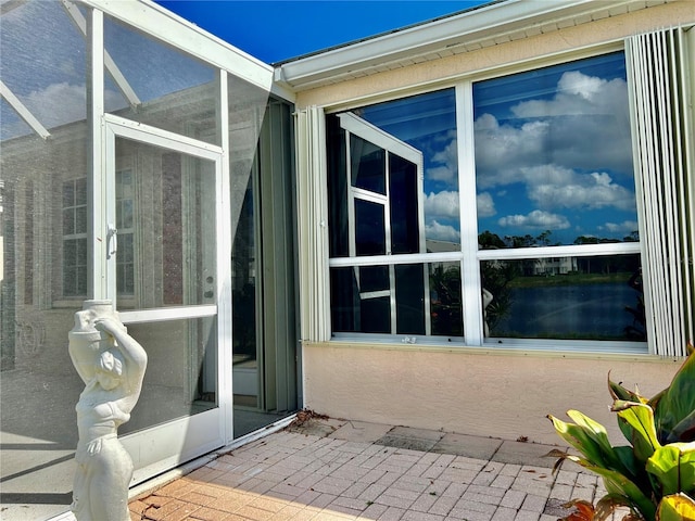 exterior space featuring a lanai