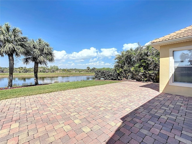 23901 Waverly Cir, Venice, FL 34293 - view of patio with a water view