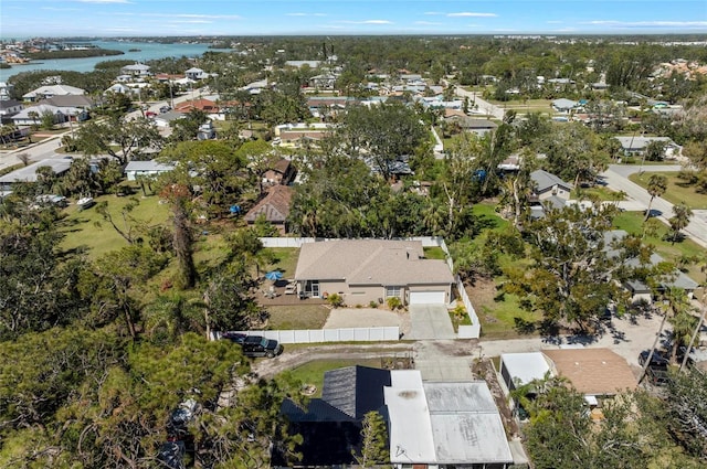 drone / aerial view with a residential view