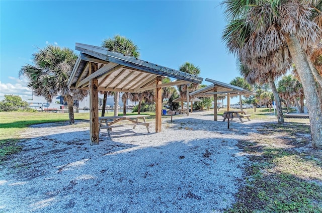 view of community featuring a gazebo