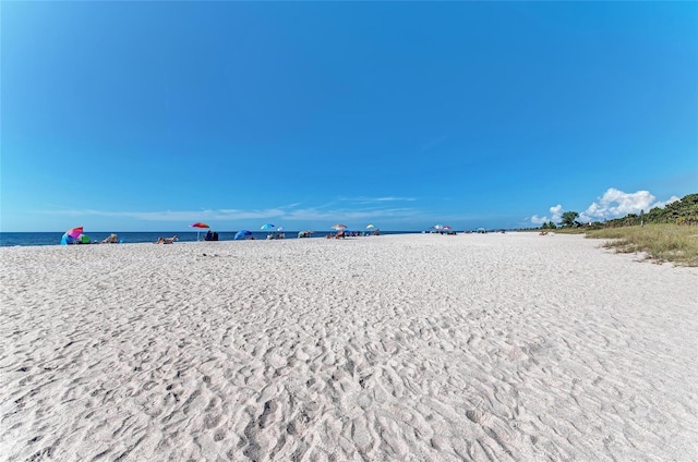 property view of water with a view of the beach