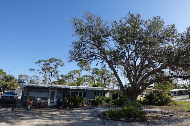 view of front of home with driveway