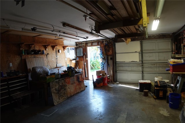 garage featuring electric panel