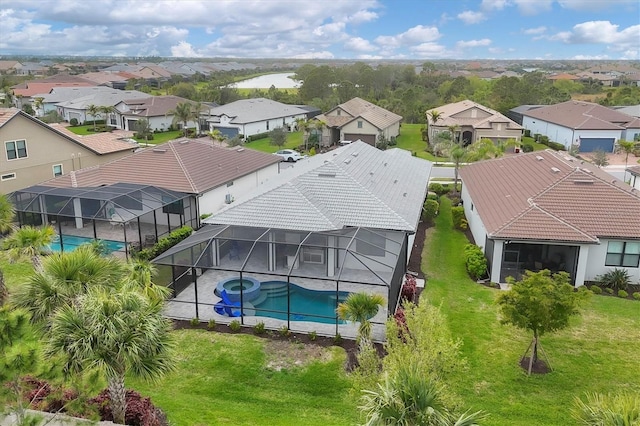 birds eye view of property featuring a residential view