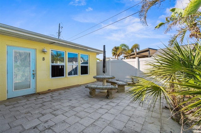 view of patio with fence