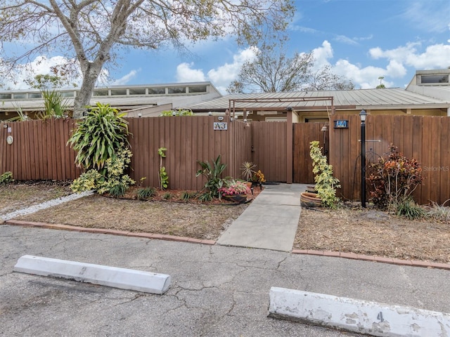 view of yard featuring fence private yard