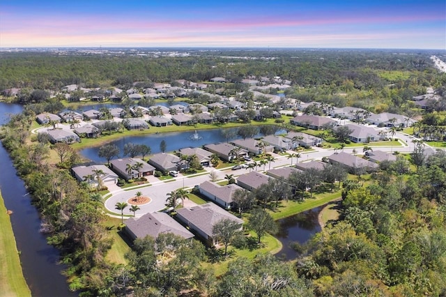 9312 Coachman Dr, Venice, FL 34293 - birds eye view of property with a residential view and a water view