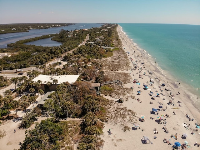 9312 Coachman Dr, Venice, FL 34293 - bird's eye view featuring a view of the beach and a water view