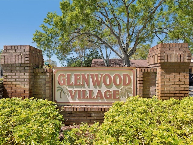 view of community sign