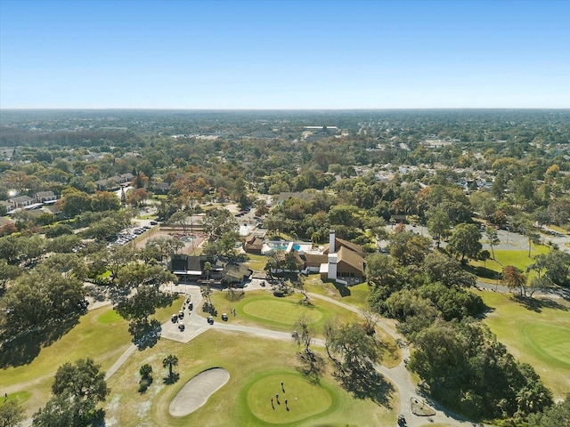 aerial view with view of golf course