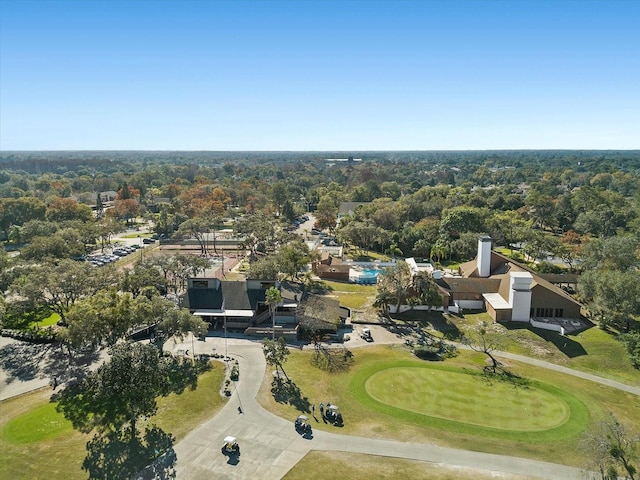bird's eye view with golf course view